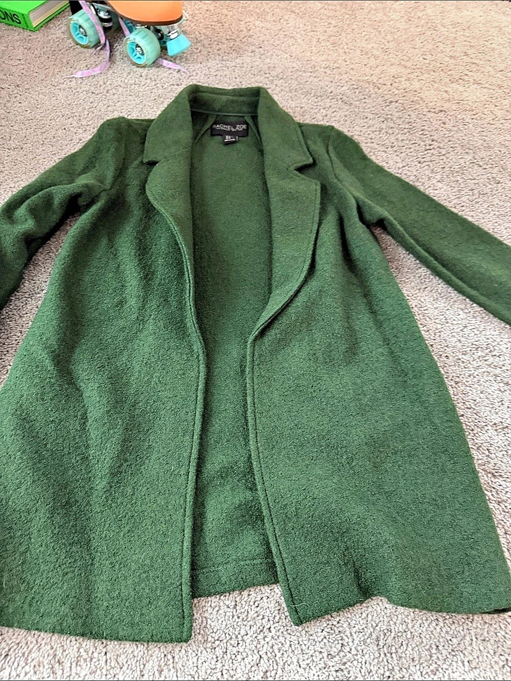Rachel Zoe Green Pea Coat Size Medium Like New
